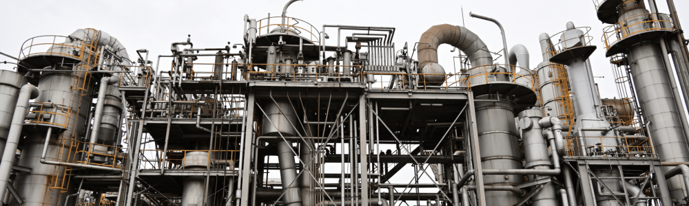 Hazardous area in a chemical plant ideal for predictive maintenance using the explosion-proof conanair