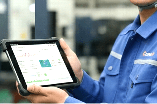 Concept image of continuous online equipment monitoring via Wi-Fi vibration sensors